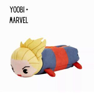 YOOBI + MARVEL Kids Captain Marvel Fabric School Zipper Pencil Case Pouch